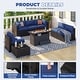 preview thumbnail 23 of 179, AOXUN Fire Pit Conversation Set Rattan Sofa Set Outdoor Furniture With Cushions