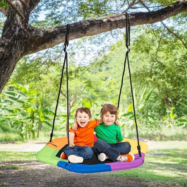 Costway 37 inch Hexagon Tree Swing with Adjustable Hanging Rope - See  Description - On Sale - Bed Bath & Beyond - 31648712