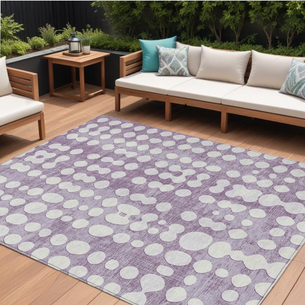 HomeRoots Abstract Transitional Rectangle Outdoor Rug