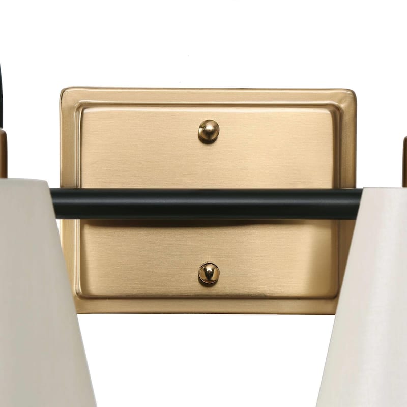Barr Mid-century Modern 4-Light Bathroom Vanity Light Fabric Wall Sconce