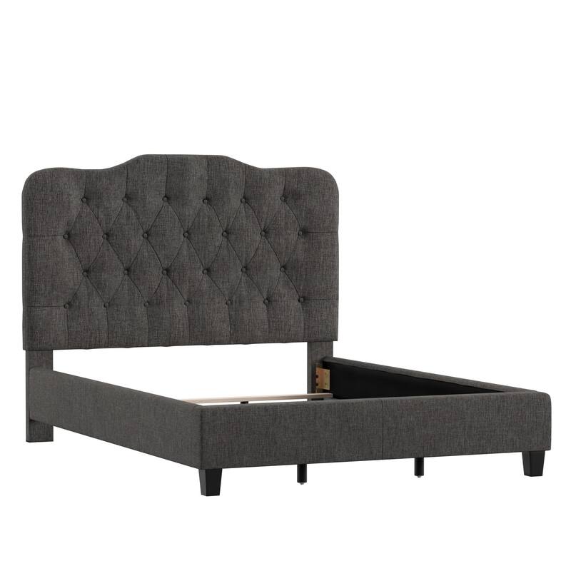 Ginny Adjustable Diamond-tufted Camel Back Bed by iNSPIRE Q Classic