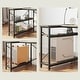 preview thumbnail 94 of 113, Small L Shaped Desk with Storage Shelves Corner Computer Desk