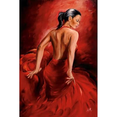 R. Magrini Red Dancer Art Poster - 24 x 36 Inch