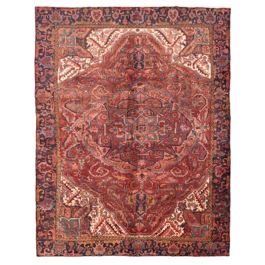 ECARPETGALLERY Hand-knotted Sarabi Dark Red Wool Rug - 9'6 x 12'2