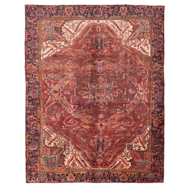 ECARPETGALLERY Hand-knotted Sarabi Dark Red Wool Rug - 9'6 x 12'2