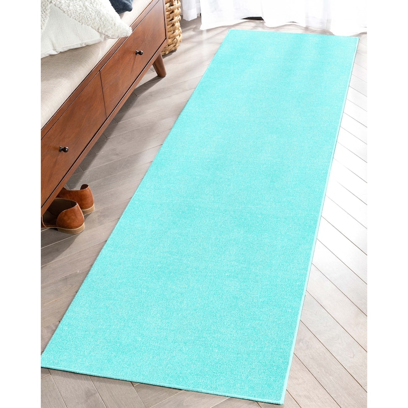 Well Woven Plain Solid Modern Flat-Weave Area Rug