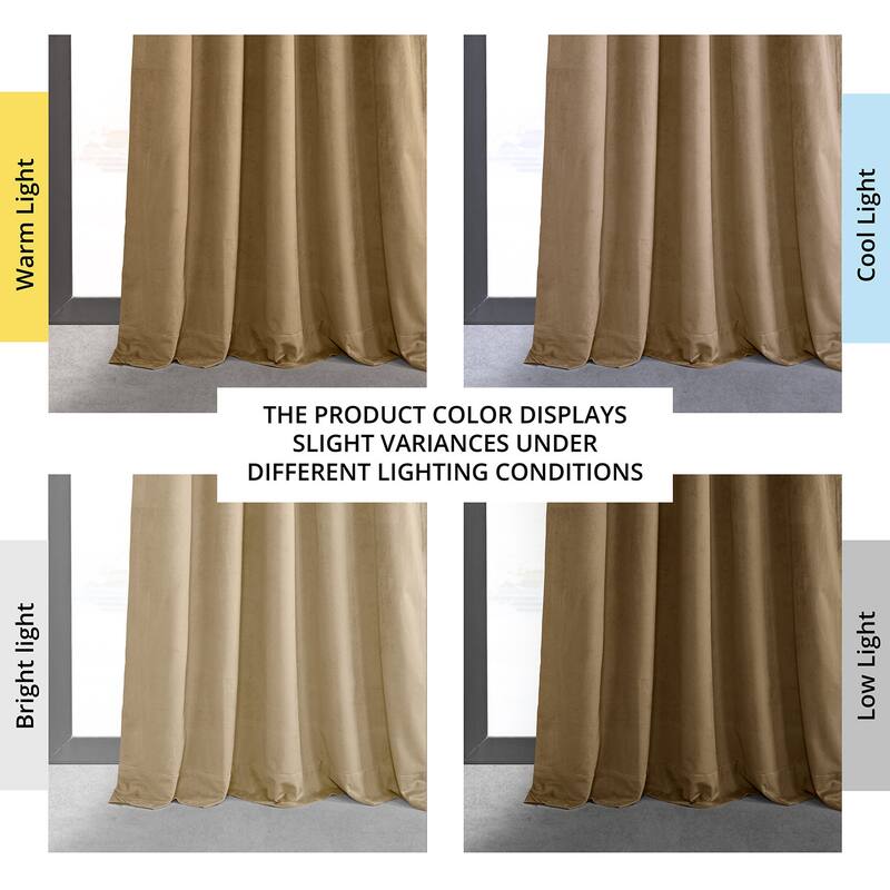 Exclusive Fabrics Signature Pleated Blackout Velvet Curtain (1 Panel)