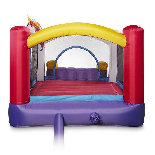 Shop Unicorn Theme Bounce House With Slide And Blower By Cloud 9