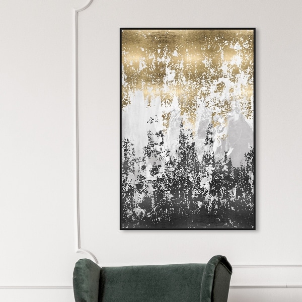 Oliver Gal 'Had a Moment' Abstract Wall Art Framed Canvas Print Paint - Gold, Black. Opens flyout.