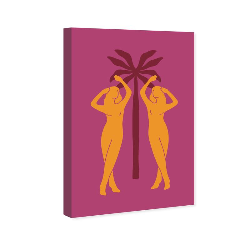 Wynwood Studio Canvas People and Portraits Just Double Pleasure Orange Modern & Contemporary Wall Art Canvas Print