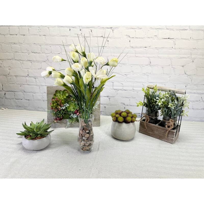 Artificial 9 Stem Crocus Bush - ABN1B005-CM-GN