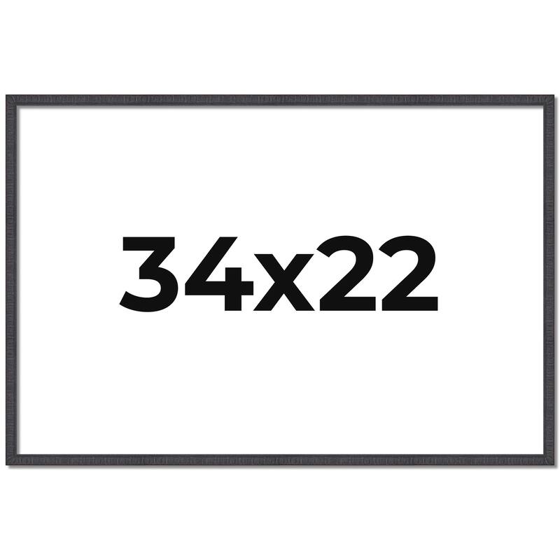 34x22 Frame Brown Solid Wood Picture Frame - Complete Modern Photo