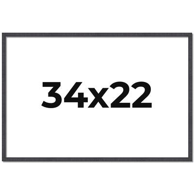 34x22 Frame Brown Solid Wood Picture Frame - Complete Modern Photo