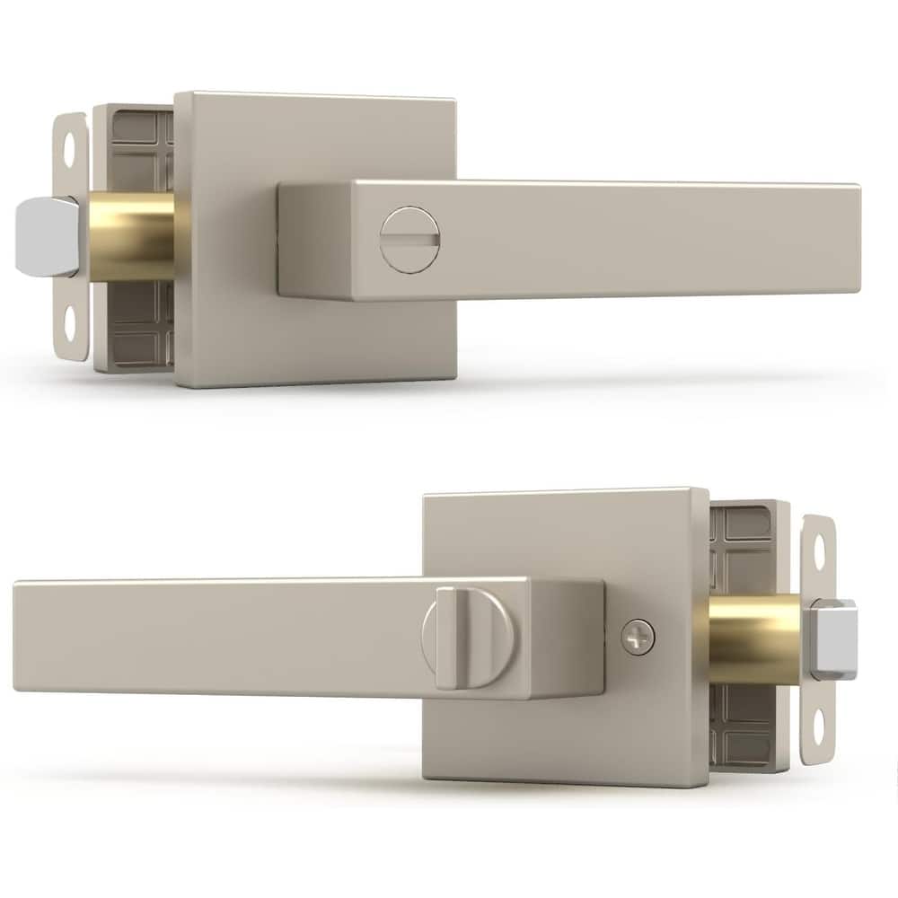 Mega Handles ROBELL Privacy Lever Door Handle, Modern Square Design, keyless door lock, Bathroom Interior Lock, Easy Install