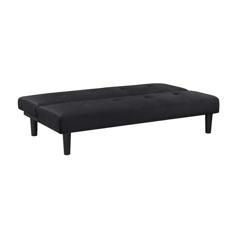 Boston Black Tufted Convertible Sofa Bed