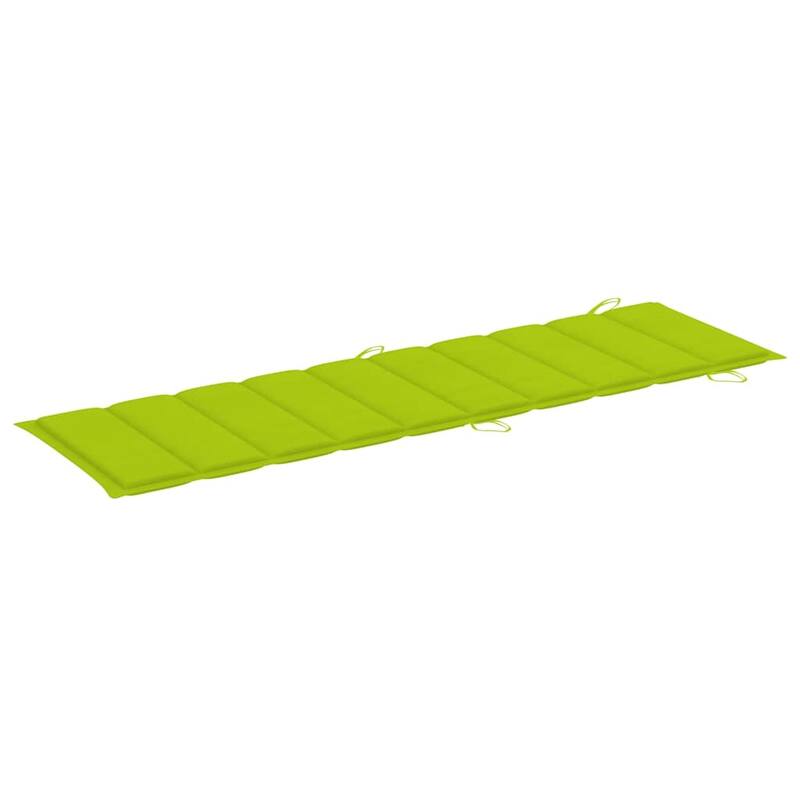 vidaXL Patio Sun Lounger with Cushion Solid Acacia Wood - 72.4" x 21.7" x 25.2"