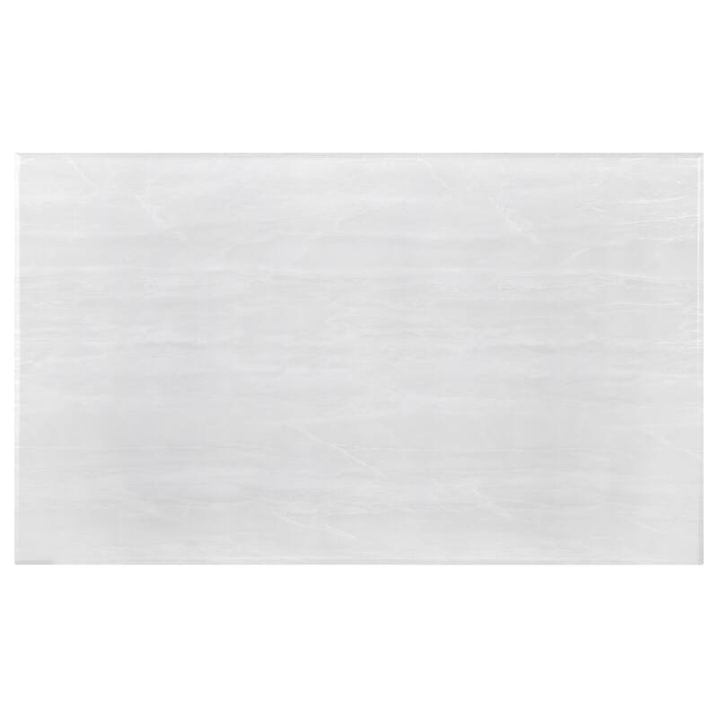 Kerwin Rectangular Sintered Stone Top Coffee Table White and Chrome