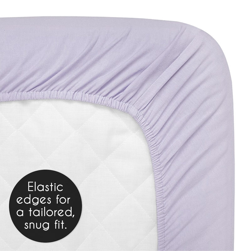 Lavender Purple Boho Mudcloth Fitted Crib Sheet Light Lilac and White Bohemian Woodland Tribal Mud Cloth Hatch Triple Line Chic