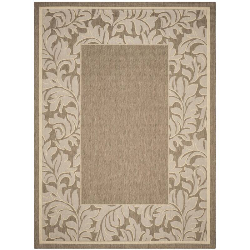 Rectangle Area Rug - Natural Terracotta Sisal Weave Indoor Outdoor Floor Covering - 132 x 96