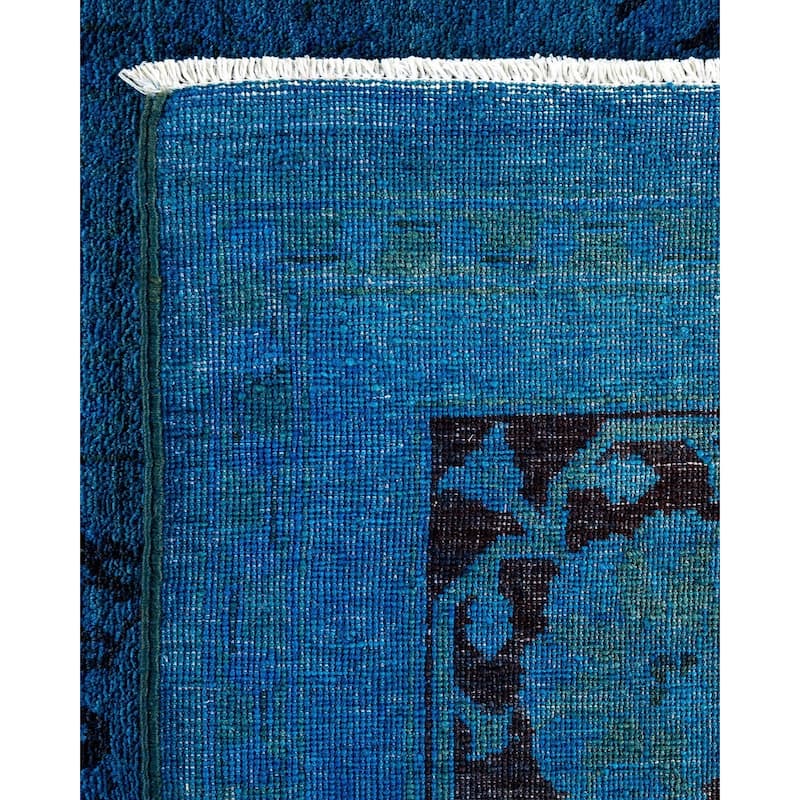 Vibrance, One-of-a-Kind Handmade Area Rug - Blue, 8' 2" x 10' 6" - 8' 2" x 10' 6"