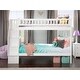 preview thumbnail 2 of 4, Woodland Twin over Twin Solid Wood Staircase Bunk Bed in White
