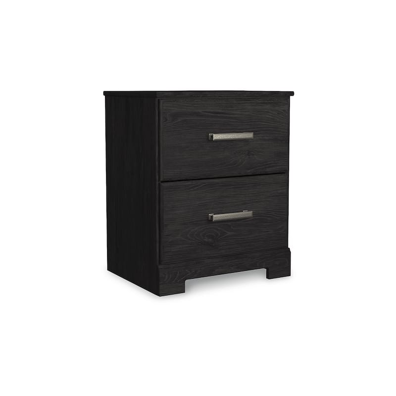 Belachime Black Two Drawer Nightstand