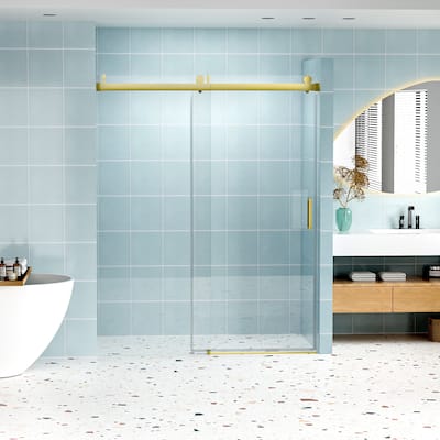 60" x 76" Single Sliding Frameless Soft-closing Shower Door - 60" x 76"