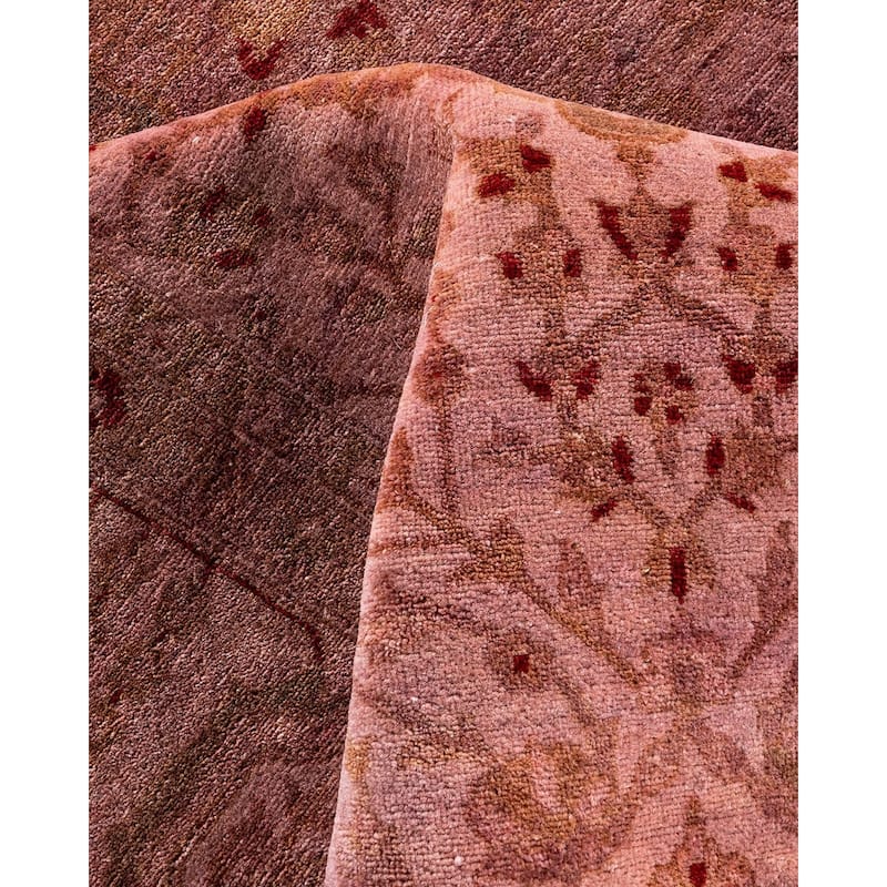 Contemporary Overdyed Wool Hand Knotted Area Rug - 6' 0" x 12' 5"