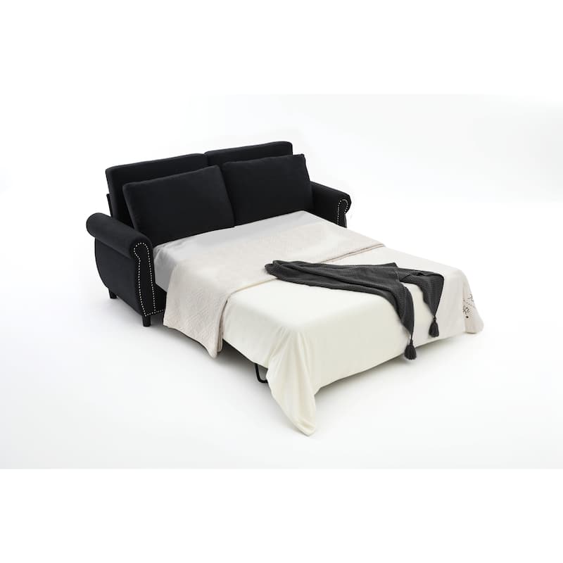 Pull Out Couch with Mattress, Sleeper Sofa Daybed, Upholstery Sectional Loveseat Convertible Sofa Bed