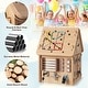 preview thumbnail 3 of 4, Wooden House Montessori Toy w/ Sensory Games & Interior Storage