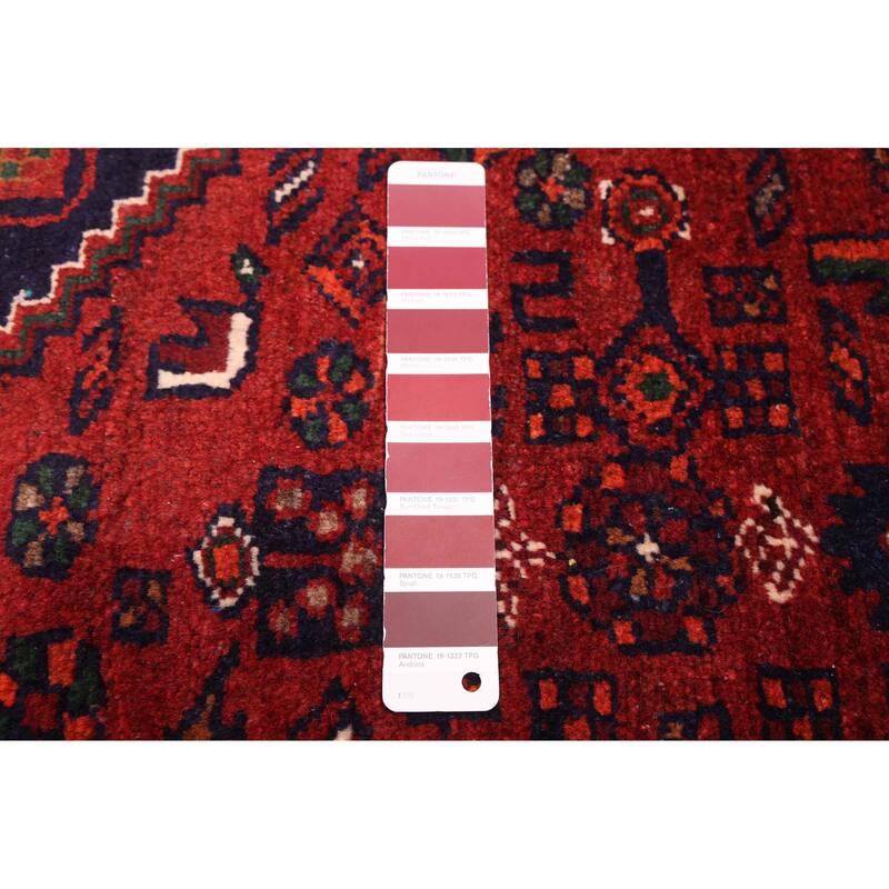 ECARPETGALLERY Hand-knotted Andelz Dark Red Wool Rug - 4'2 x 6'9