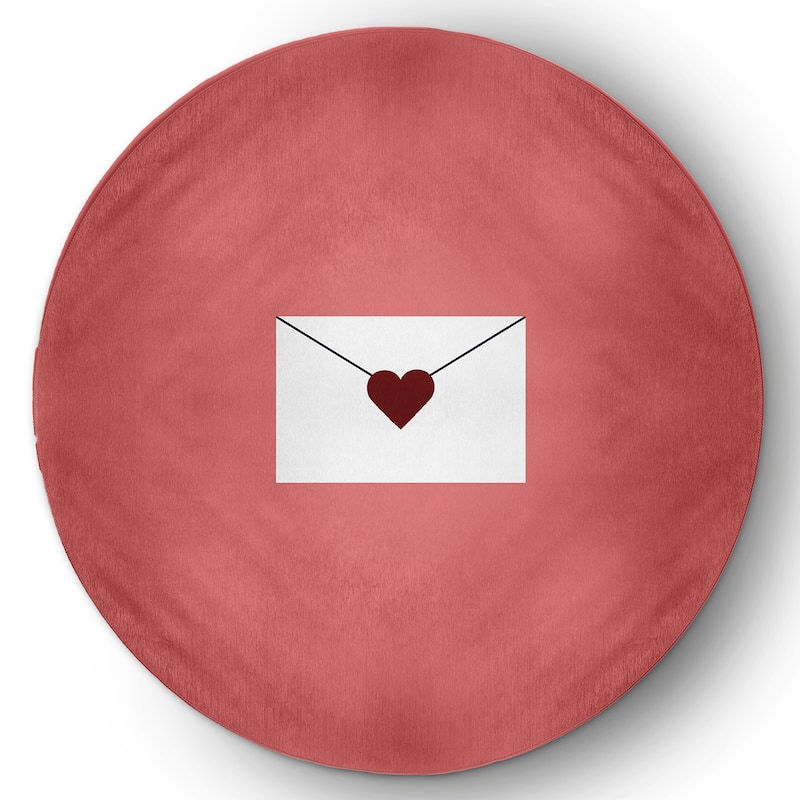 Love Letter Valentines Chenille Rug