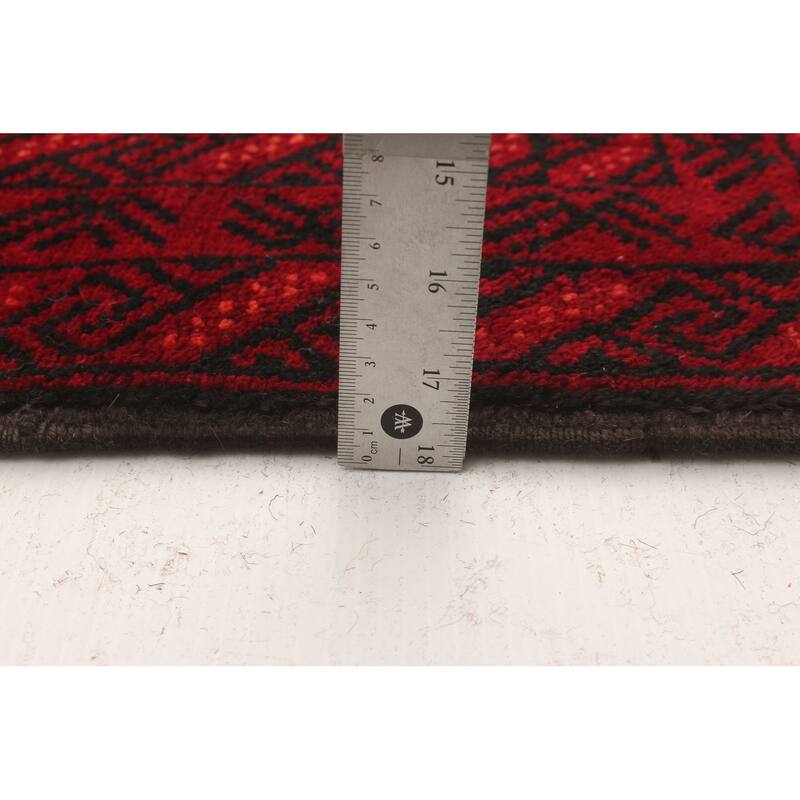 Hand-knotted Herati Red Wool Rug - 3'7 x 6'4/3'7" x 6'4"