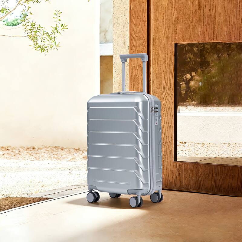 20 Inch ABS Hard Shell Travel Checked Luggage, Scratch Resistant Surface Four Multi-Directional Wheels, With Combination Lock