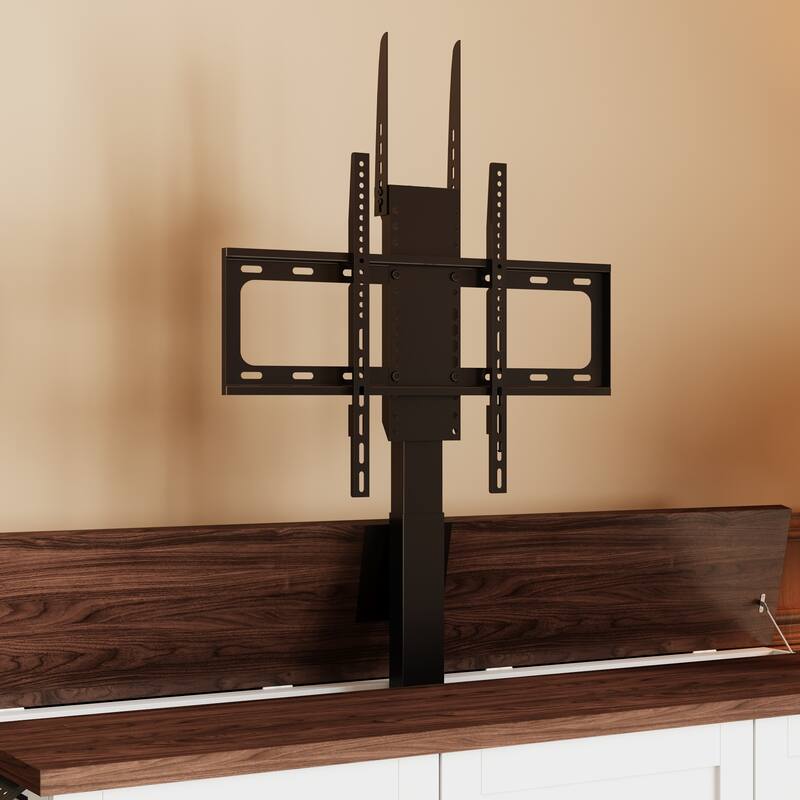 Lift TV Cabinet Electric TV Lift Dresser w/Dual Control and 2 Power Outlets Dresser Entertainment Center