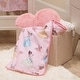 preview thumbnail 6 of 5, Lambs & Ivy Disney Princesses Pink Fleece Baby Blanket - Belle/Tiana/Cinderella