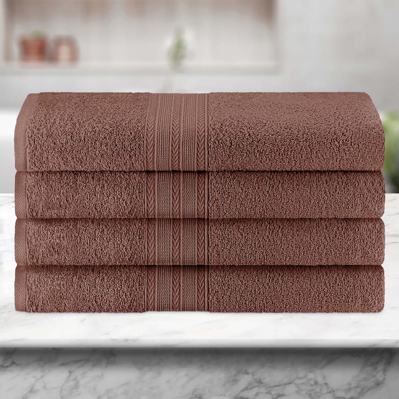Eco-Friendly Sustainable Cotton Bath Towel by Superior (Set of 4)