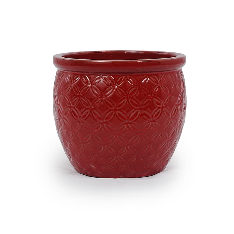 3 Pieces Ceramic Flowerpot, Modern Planter for Patio, Garden or Windowsills