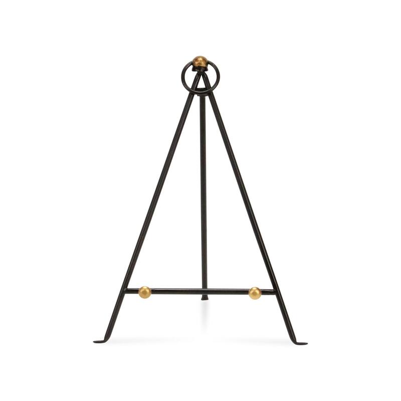 Triangular Handcrafted Mini Table Easel - 13" - Black and Gold