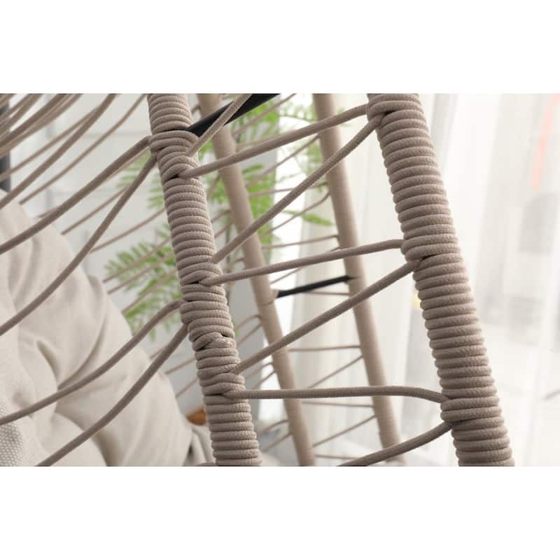Outdoor Egg-shaped Hanging Chair with Stand
