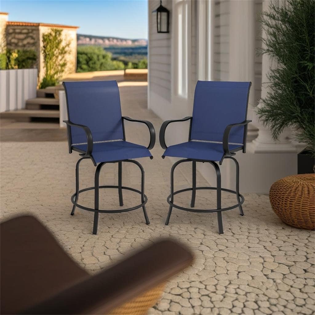 Outdoor Bar Stools with Armrests