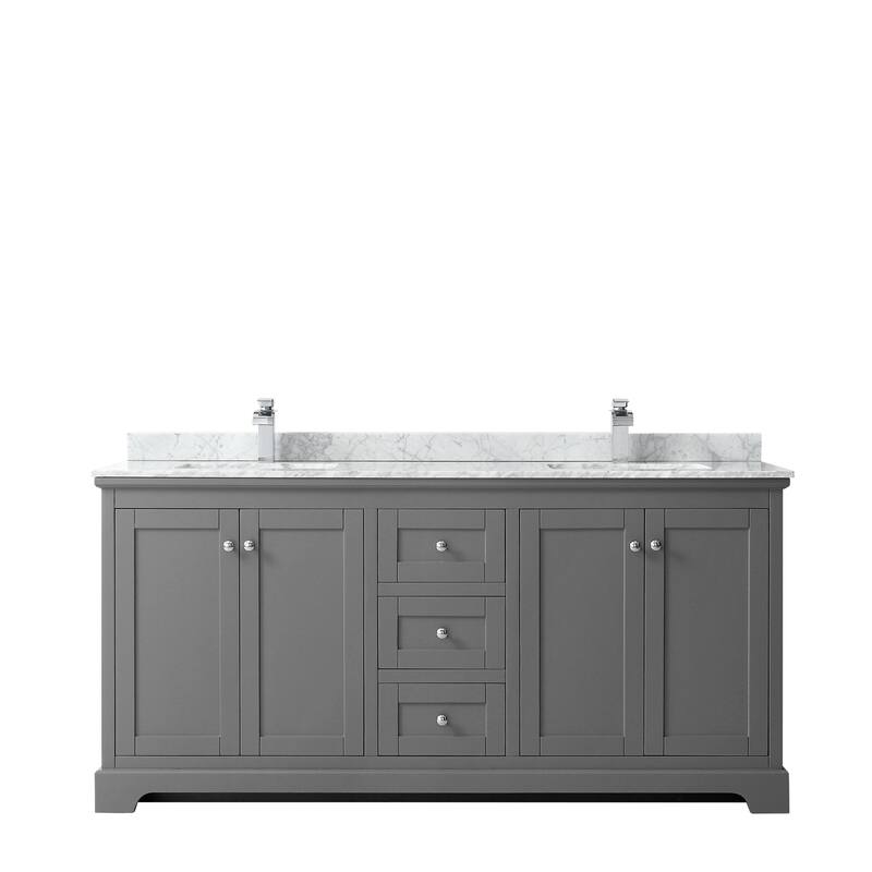 Avery Marble Top 72-inch Double Square Sink Vanity