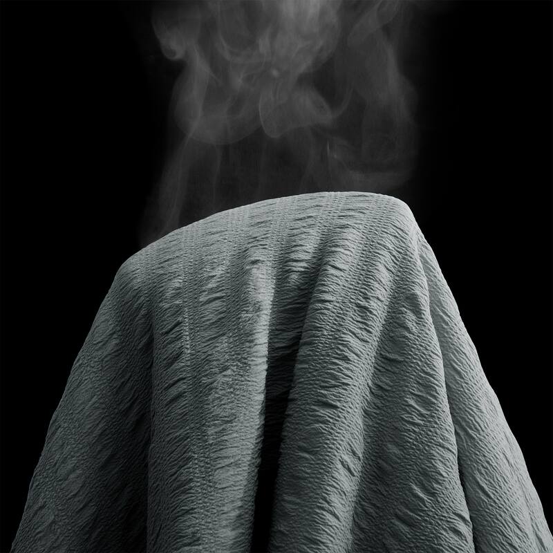 Lightweight Cooling Reversible Bed Blanket, Breathable Seersucker Comforter for Hot Sleepers