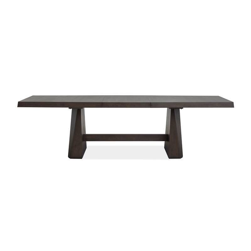 Magnussen Home Tauren Coffee Bean Extendable Double Pedestal Dining Table - 40''W x 84''D x 30''H