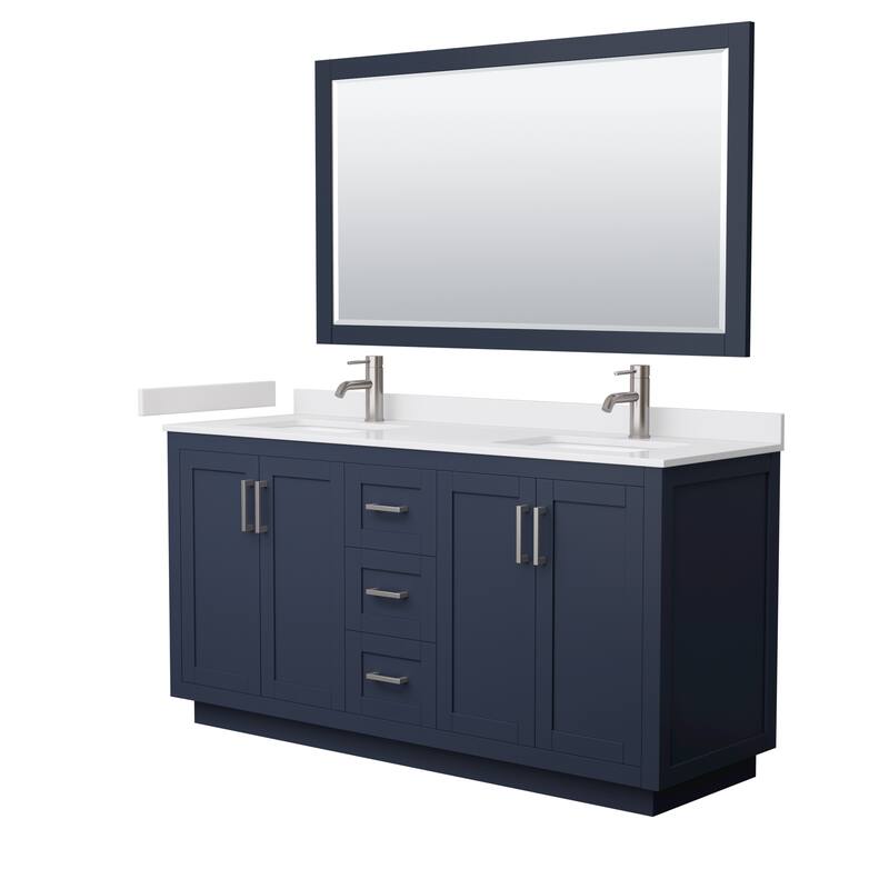 Miranda Bathroom Vanity Set, Cultured Marble Top, 58-Inch Mirror