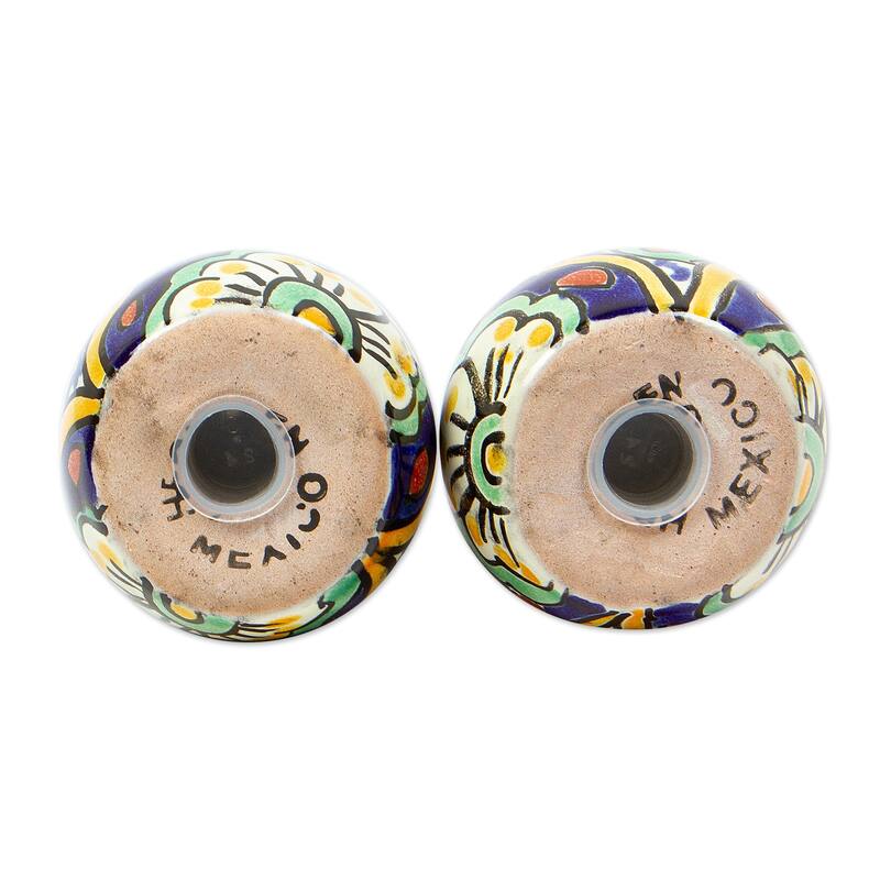 Novica Handmade Hidalgo Fiesta Ceramic Salt And Pepper Shakers (Pair)