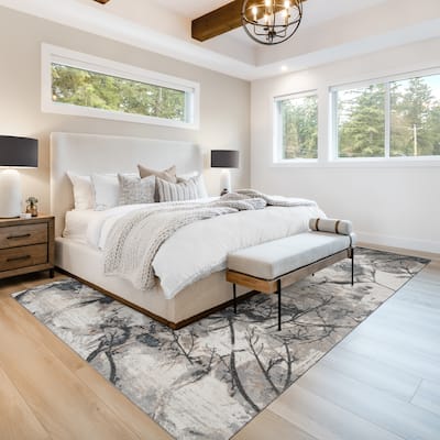 Gertmenian Quattro Scalia Gray Modern Abstract Area Rug