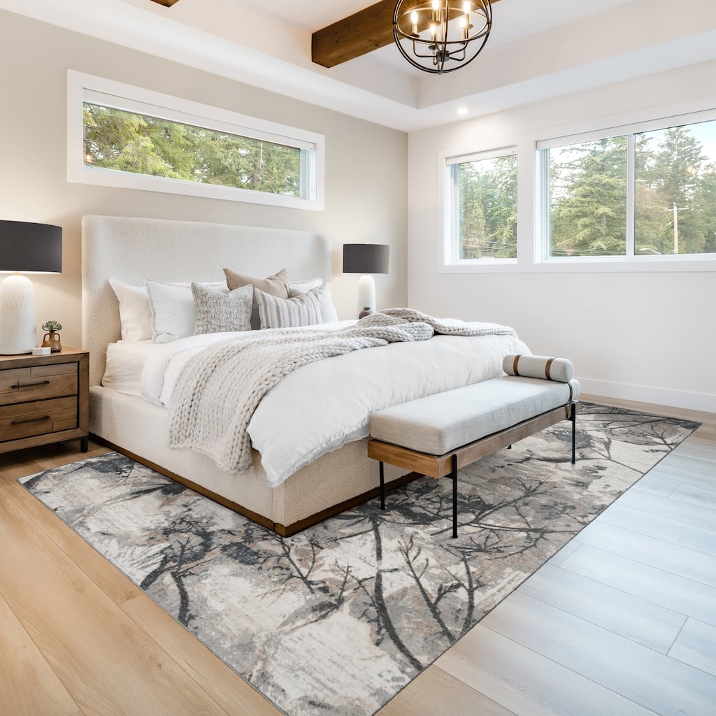 Gertmenian Quattro Scalia Gray Modern Abstract Area Rug
