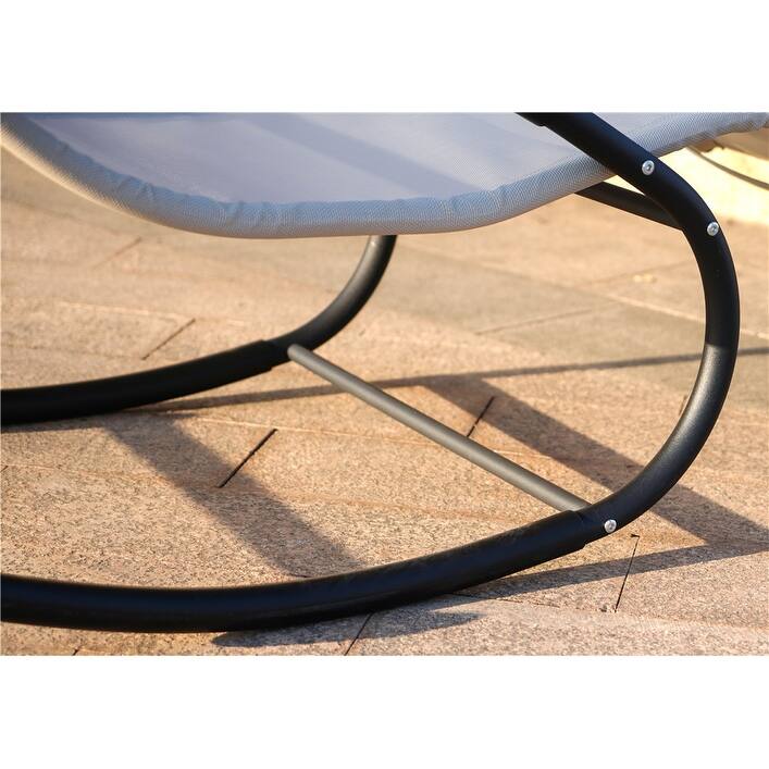 Outdoor Iron Rocking U-shaped Lounge Chair