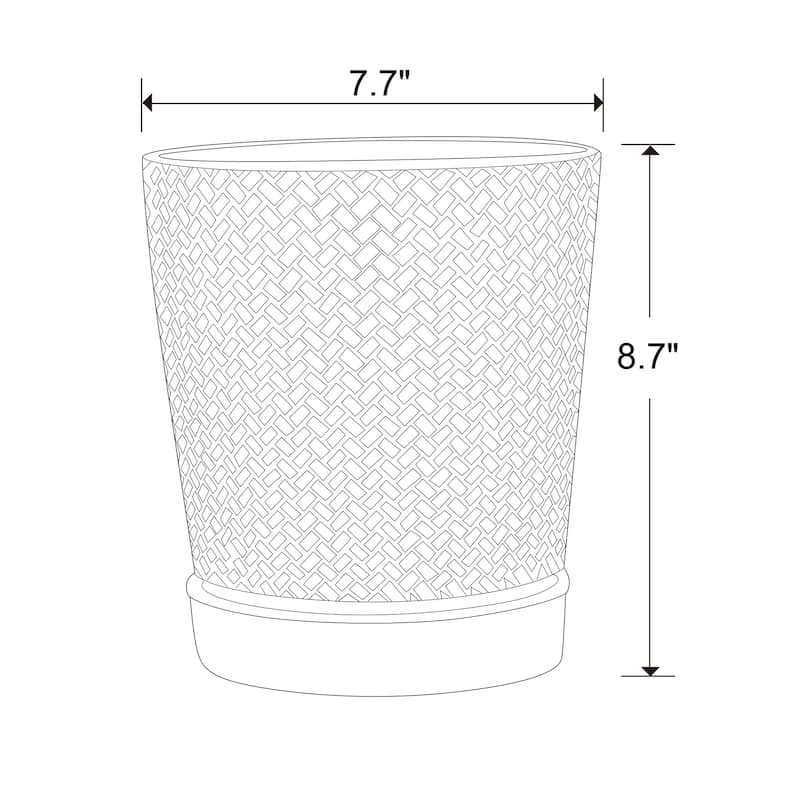 Southern Patio Alice Ceramic Indoor Pot Planter, 2-Pack - 8" Diameter (2-pack)